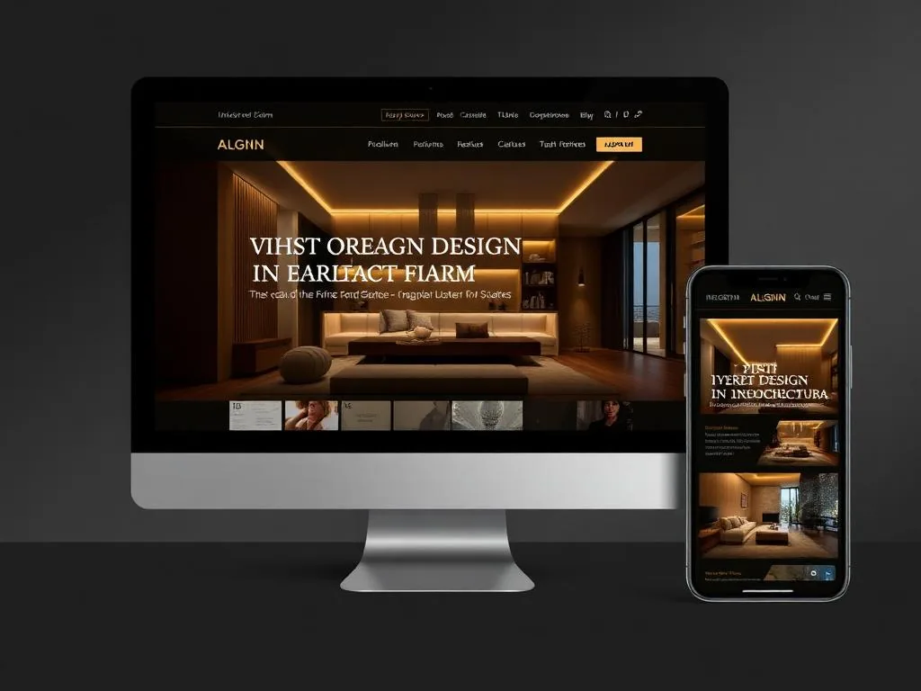 Website portofolio jasa desain interior dan arsitektur untuk memikat klien hunian dan komersial.