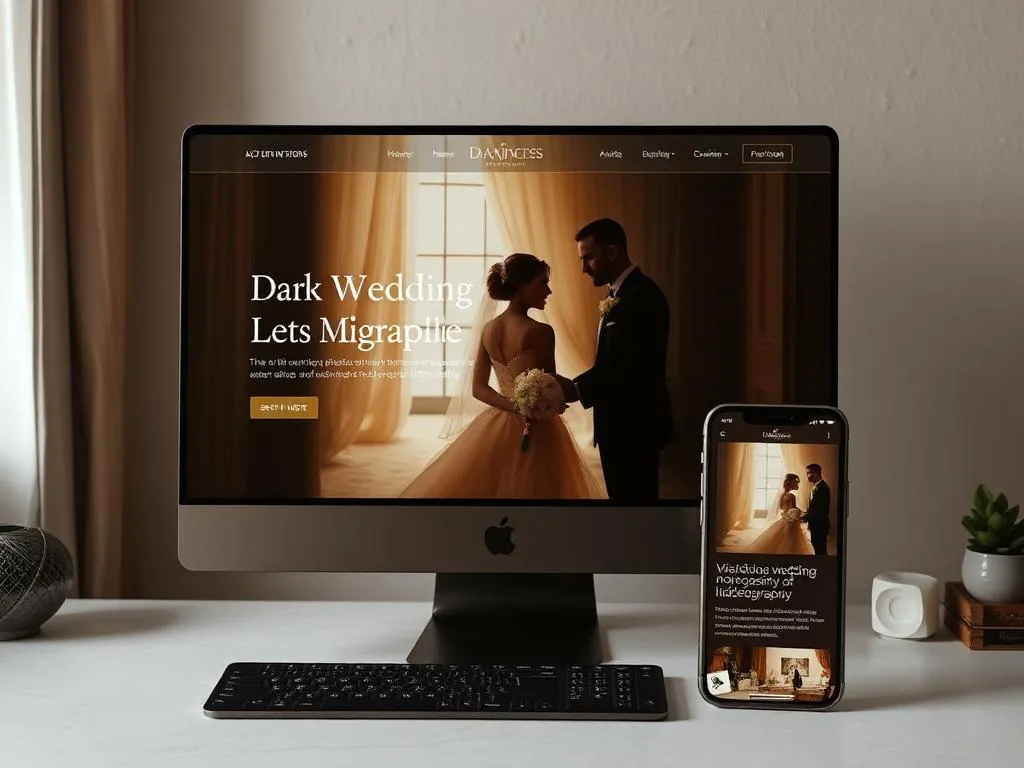 Website portofolio fotografi dan videografi untuk menjaring klien pernikahan dan korporat.