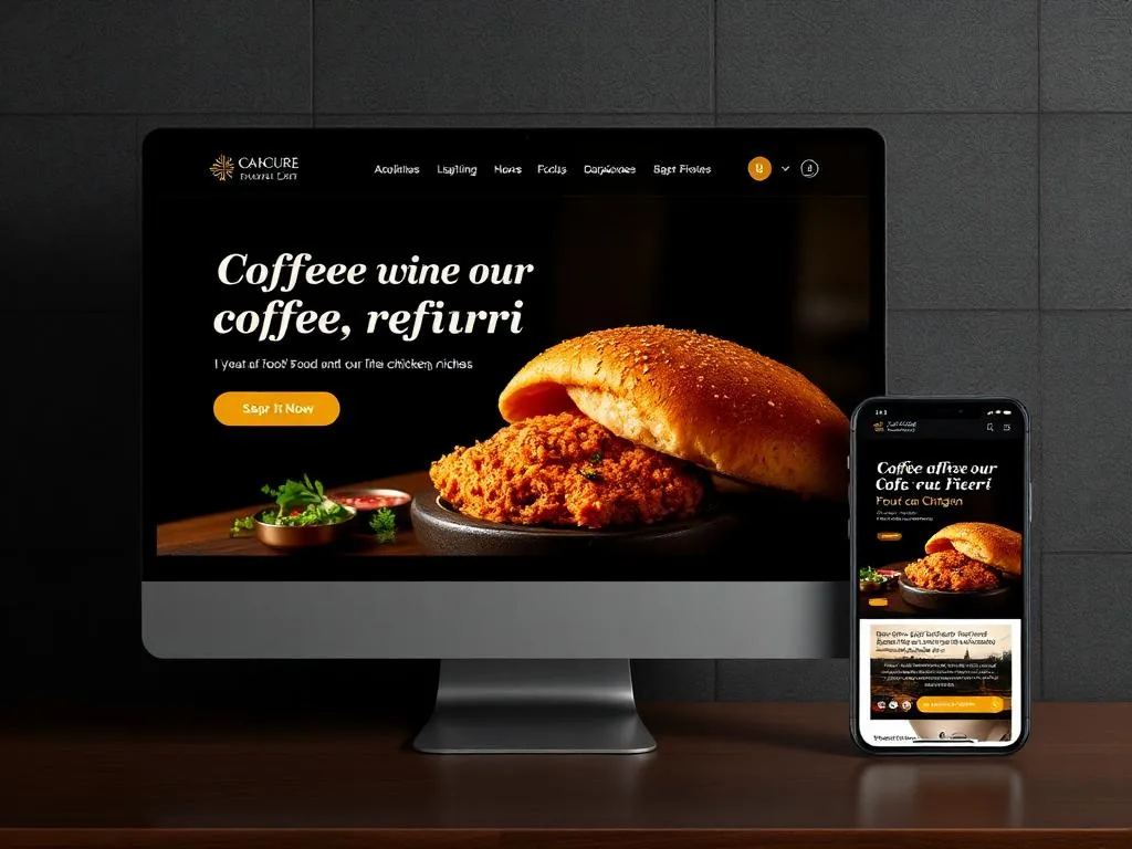 Website franchise makanan dan minuman untuk menjaring mitra usaha kopi susu dan ayam goreng.