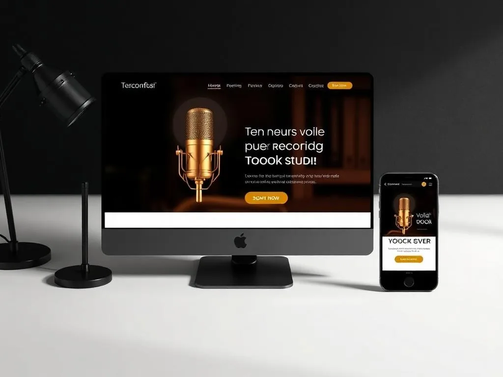 Website studio rekaman dan voice over untuk pemesanan jasa sulih suara iklan dan audiobook.